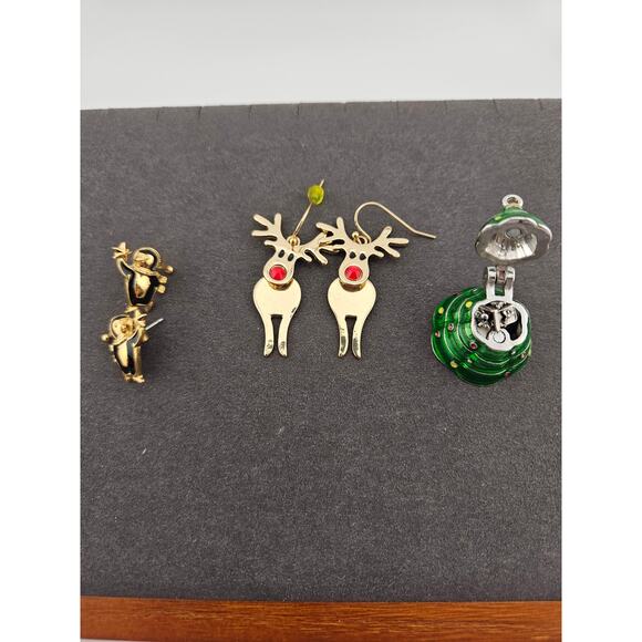 Holiday Jewelry Set 3 Pc Bundle Earrings Pendant Whimsical Christmas Festive - Picture 4 of 6